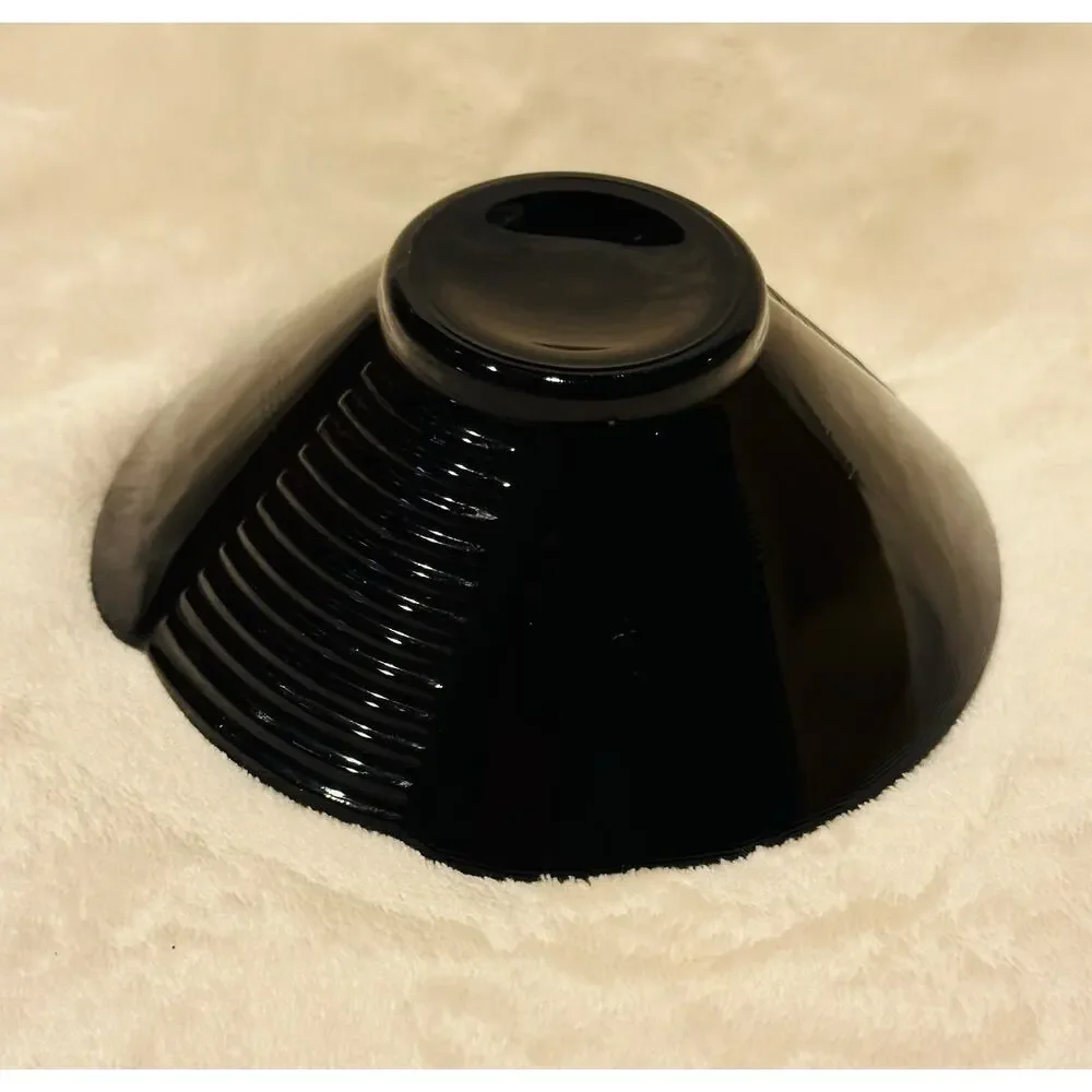 Pittl Vetro Vtg Black Glass Bowl Hand Blown Made In Italy Candy Dish Sleek Chic